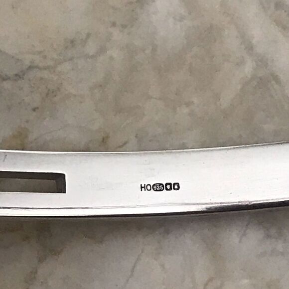 925 Sterling & Diamonds Solid Matching Bangle & Ring Set - Picture 2 of 11